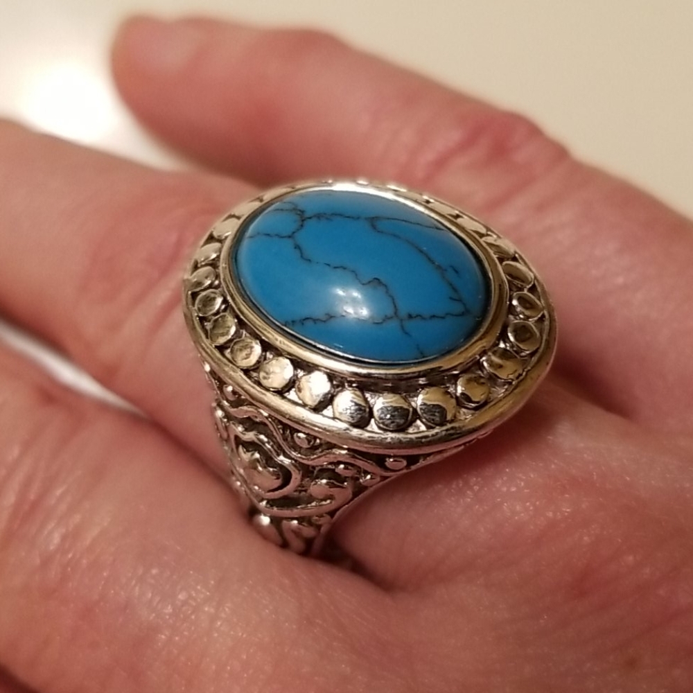 Faux Turquoise Fashion ring